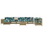 vidaXL Salon de jardin 10 Pièces bois de pin imprégné