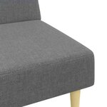 vidaXL Canapé-lit à 2 places avec repose-pied gris foncé tissu
