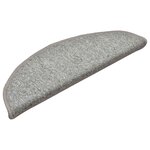 vidaXL Tapis d'escalier 30 pièces 56 x 17 x 3 cm Gris clair Demi-rond