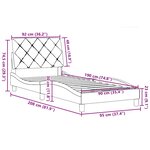 vidaXL Cadre de lit sans matelas marron foncé 90x190 cm tissu