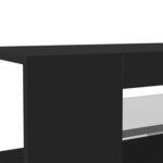 vidaXL Meuble TV avec lumières LED Noir 90x39x30 cm