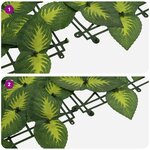 vidaXL Écran de balcon avec feuilles Vert et jaune 300 x 75 cm
