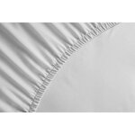 Drap housse 100 Coton 180 x 200 cm - Bonnet 35 cm - Blanc
