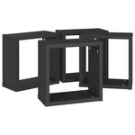 vidaXL Étagères cube murales 4 Pièces noir 30x15x30 cm