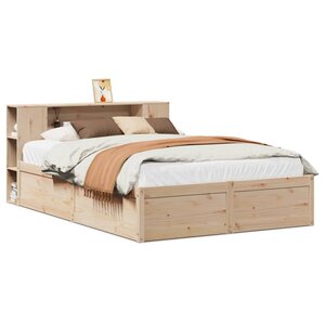 vidaXL Cadre de lit sans matelas 135x190 cm bois de pin massif