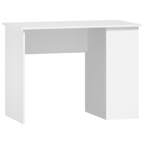 Bureau table poste de travail meuble d'ordinateur informatique étude 100 x 55 x 75 cm bois d'ingénierie blanc 02_0023501