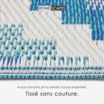 Tapis extérieur terrasse réversible - Tapis de jardin imperméable et résistant UV - Mia - Bleu - 180x270 cm - HOMESCAPES