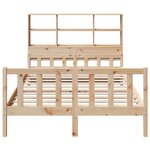 vidaXL Lit bibliothèque sans matelas 160x200 cm bois massif de pin