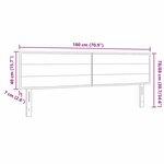 vidaXL Tête de lit LED avec bandes LED Crème 180 cm tissu