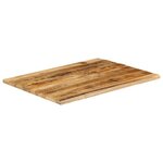 vidaXL Dessus de table 100x80x3 8cm bord vif bois massif manguier brut