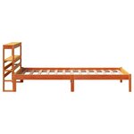 vidaXL Cadre de lit avec tête de lit sans matelas cire marron 75x190cm