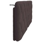 vidaXL Coussin de tête de lit marron foncé 120 cm tissu