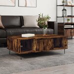 vidaXL Table basse chêne fumé 104x60x35 cm bois d'ingénierie