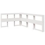 vidaXL Lit bibliothèque sans matelas blanc 120x190 cm bois pin massif