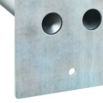 vidaXL Support de mât de drapeau Argent 10.5 x 7.5 cm Acier