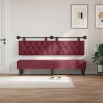 vidaXL Tête de lit suspendue Bordeaux Tissu
