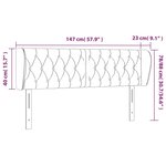 vidaXL Tête de lit avec oreilles Rose 147x23x78/88 cm Velours