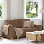 vidaXL Canapé 2 places Marron 140 cm Tissu