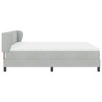 vidaXL Lit à ressorts avec matelas Gris clair 180 x 200 cm Velours