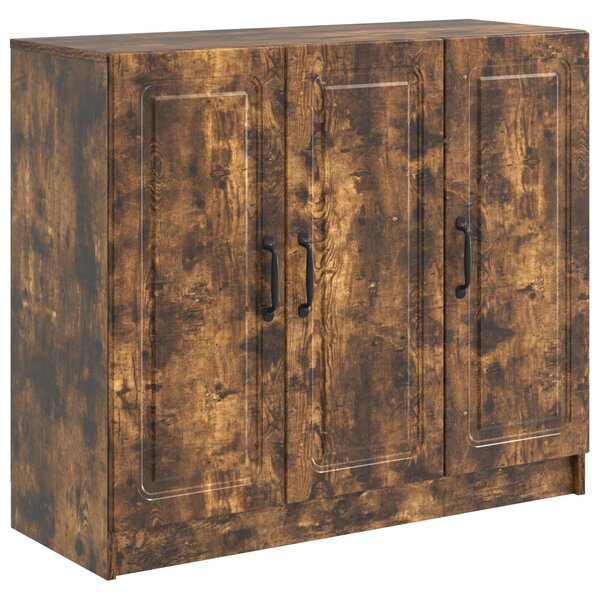 vidaXL Buffet Chêne fumé 89 x 34 5 x 77 cm Bois d'ingénierie
