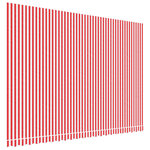 vidaXL Tissu de remplacement pour auvent rayures rouges et blanches