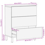 vidaXL Buffet noir 60x33x75 cm bois d'ingénierie
