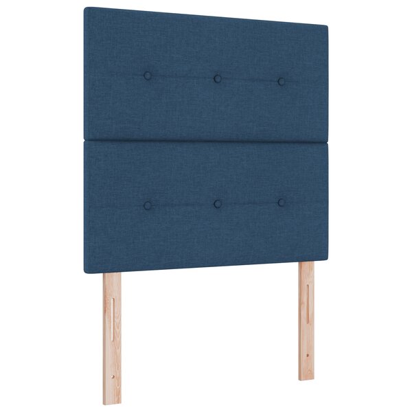 Tête de lit capitonnée bleue 100 cm en tissu