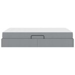 vidaXL Lit avec rangement et matelas Gris clair 120 x 190 cm Polyester
