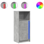 vidaXL Buffet avec LED gris béton 42 5x34x100 cm bois d'ingénierie