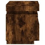 vidaXL Armoire de chevet avec lumières LED chêne fumé 40x39x48 5 cm
