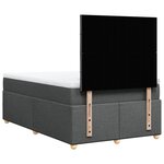 vidaXL Sommier à lattes de lit avec matelas gris foncé 120x190cm tissu