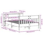 vidaXL Lit bibliothèque sans matelas 140x190 cm bois de pin massif