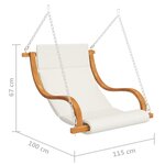 vidaXL Balancelle sans balançoire et coussin Bois courbé