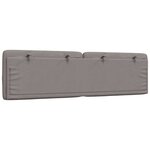 vidaXL Coussin de tête de lit taupe 180 cm tissu