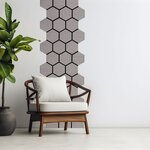 4 Panneaux muraux 62x76 hexagone gris bois