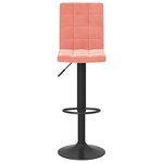 Vidaxl tabouret de bar rose velours