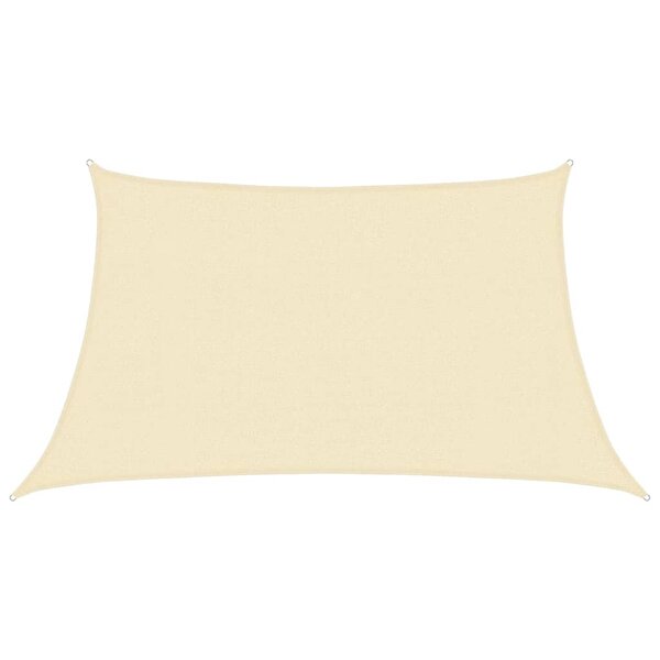 vidaXL Voile d'ombrage 160 g/m² Crème 3/4x2 m PEHD