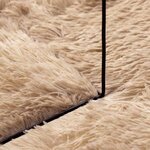 vidaXL Tapis Shaggy à poils longs NAVARRA beige 100x100 cm polyester