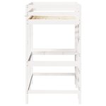 vidaXL Lit superposé avec bureau blanc 90x190 cm bois de pin massif