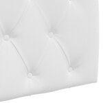 vidaXL Tête de lit suspendue Blanc Tissu