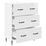 vidaXL Armoire à tiroirs Blanc brillant 66 x 34 5 x 89 5 cm