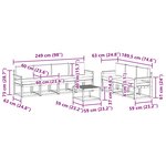 vidaXL Ensemble de canapés d'extérieur 7 pc