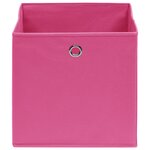 vidaXL Boîtes de rangement 4 Pièces Tissu intissé 28x28x28 cm Rose