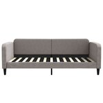 vidaXL Lit de jour avec gigogne et tiroirs taupe 100x200 cm tissu