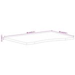 vidaXL Dessus de bureau avec courbe 80x60x2 5 cm manguier massif brut