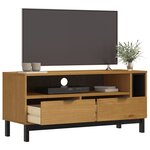 vidaXL Meuble TV FLAM 110x40x50 cm bois massif de pin
