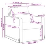 vidaXL Canapé Taupe 78 x 78 x 80 cm tissu