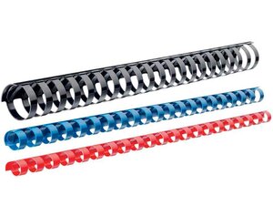 Lot de100 baguettes à relier anneaux 8 mm Noir LEITZ