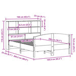vidaXL Lit bibliothèque sans matelas cire marron 160x200 cm pin massif