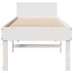 vidaXL Cadre de lit sans matelas blanc 80x200 cm bois massif de pin